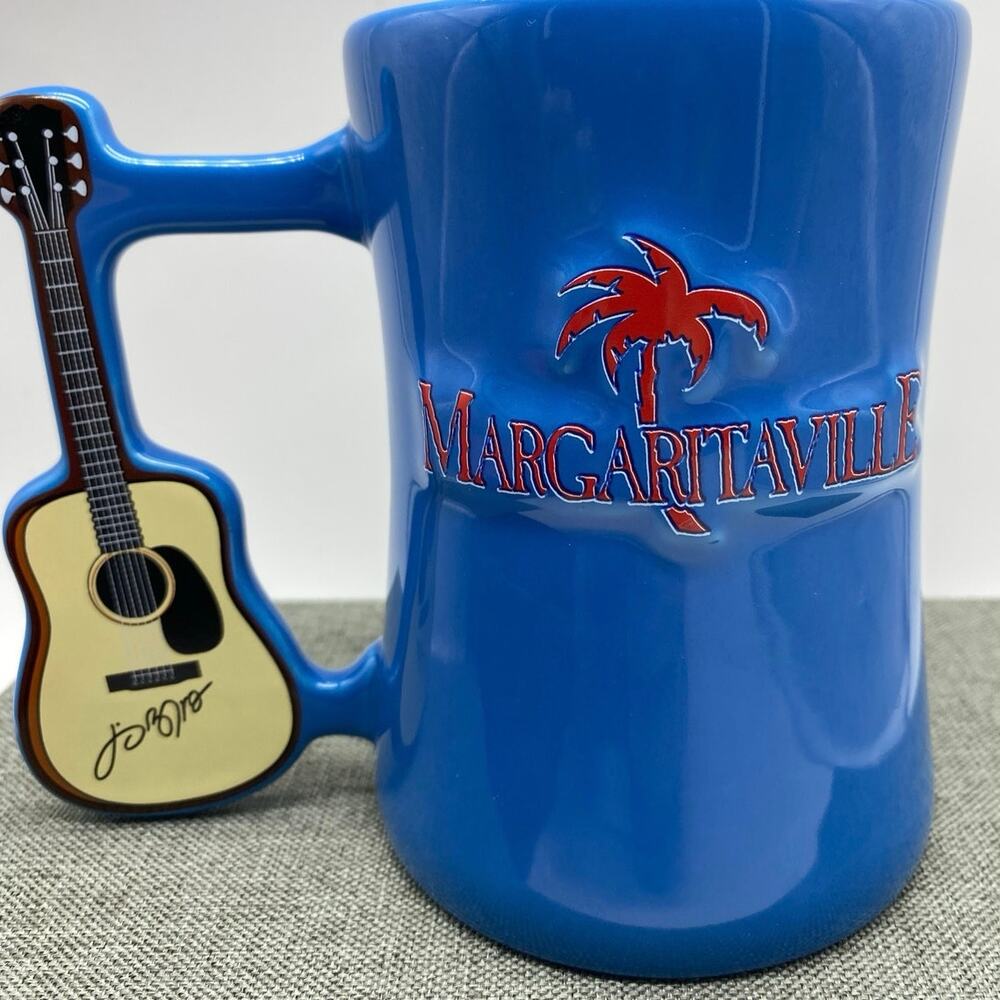 Jimmy Buffet Margaritaville Coffee Mug Guitar Handle‎ LIVE LIFE LIKE
